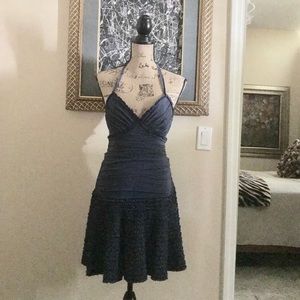 BCBGMaxAzria ruched halter dress